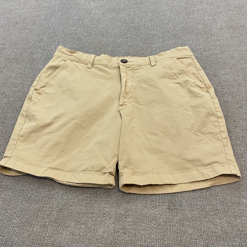 Chubbies Shorts Mens 32 Beige 7 Inch Inseam Stretch Chino Flat Front Pockets